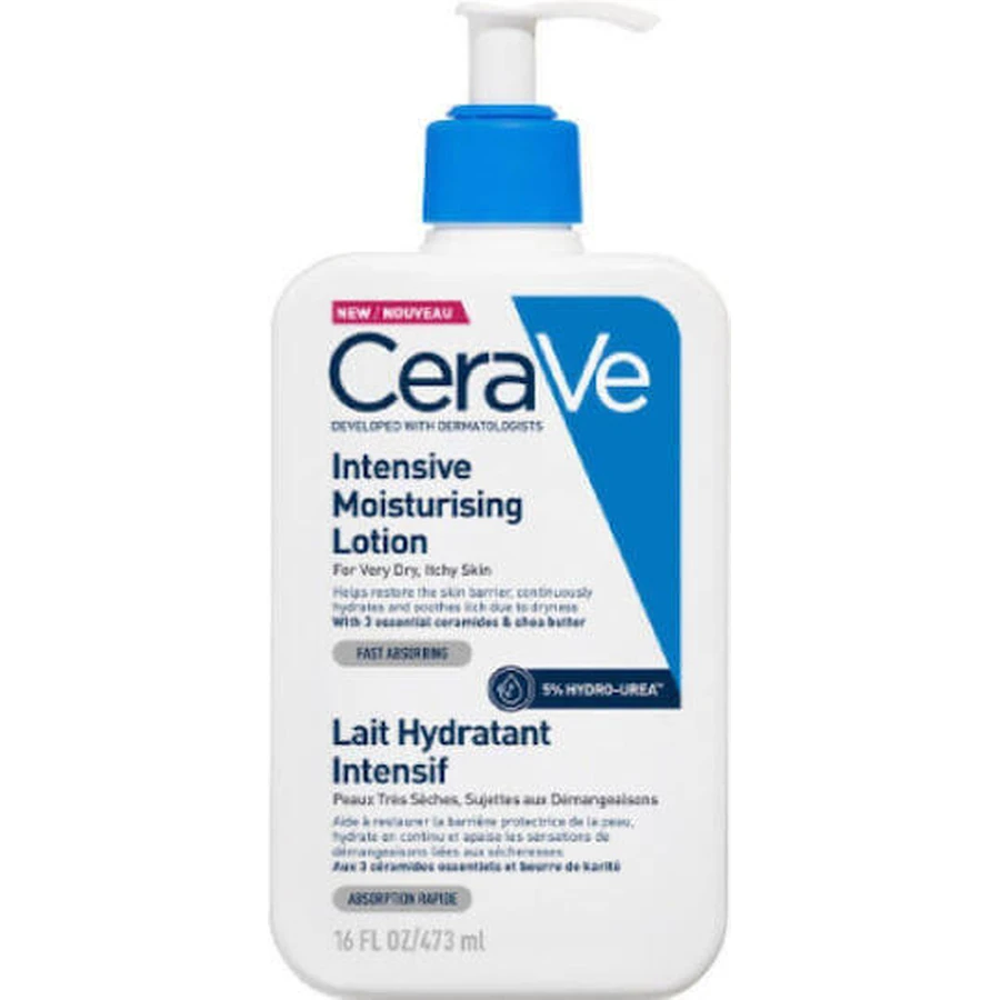 CeraVe Интенсивное увлажнение Интенсивный увлажняющий лосьон для тела с мочевиной для сухой/очень сухой и чувствительной кожи 473 мл: цены и характеристики