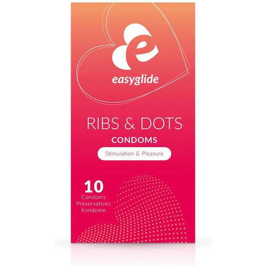 Easyglide Презерватив Ribs & Dots Презерватив Ribbed Natural 10шт: цены и характеристики