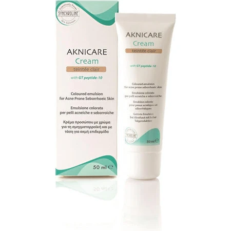 Synchroline Aknicare Денний кольоровий крем для обличчя регулюючий проти недосконалостей з гіалуроновою кислотою 50мл: ціни та характеристики