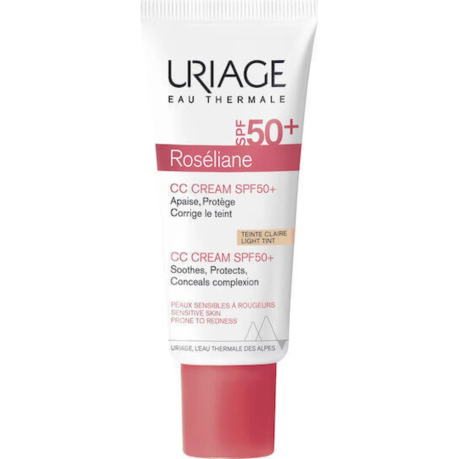 Uriage Roseliane Roseliane CC Light Tint 24h Денний крем для обличчя з SPF50 для зволоження та проти почервоніння з керамідами 40мл: ціни та характеристики