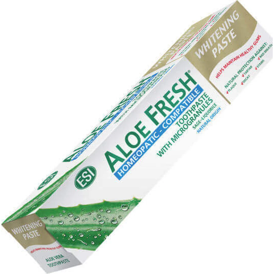 Відбілююча зубна паста ESI Aloe Fresh Whitening Відбілююча зубна паста 100 мл: ціни та характеристики