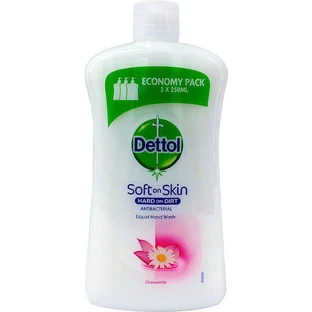 Dettol Chamomile Ромашка М'який на шкірі Твердий на бруді Поповнення ромашкового мила-крему 750мл