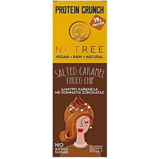 Батончики Nutree Crunch с 32% белка и вкусом соленой карамели Choco Chip 12x60 гр.