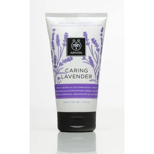 Apivita Caring Lavender Зволожуючий крем для тіла з ароматом лаванди для сухої та чутливої шкіри 150 мл