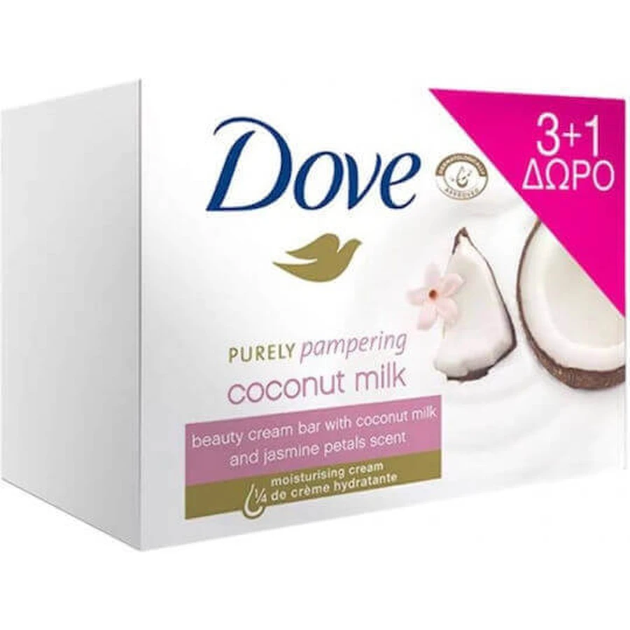 Dove Расслабляющий крем-бар с кокосом и жасмином для тела 4x90 гр.: цены и характеристики