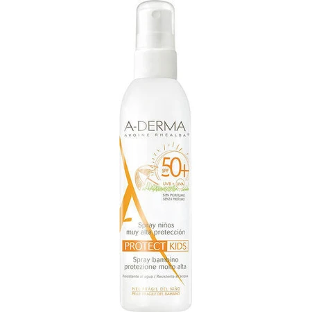 A-Derma Protect Kids Водостойкий детский солнцезащитный крем-спрей SPF50 200 мл: цены и характеристики