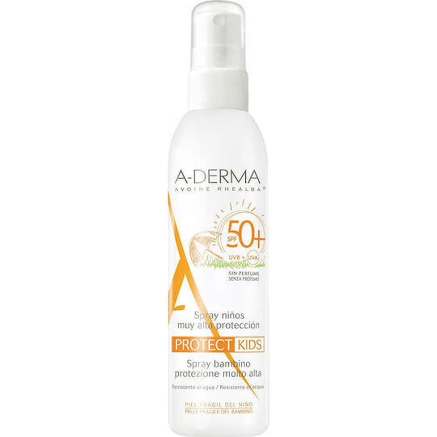 A-Derma Protect Kids Водостойкий детский солнцезащитный крем-спрей SPF50 200 мл: цены и характеристики