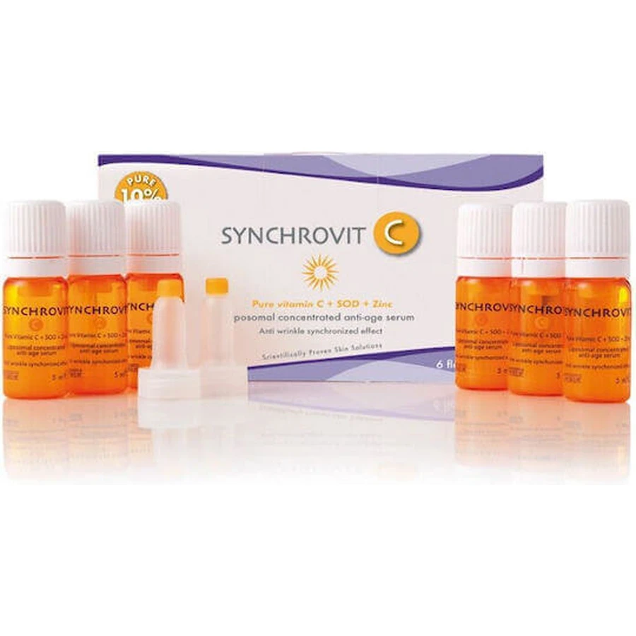 Сироватка для обличчя Synchroline проти зморшок Synchrovit C з вітаміном С для детоксикації та освітлення 6х5мл: ціни та характеристики