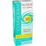 Coverderm Filteray Plus 2 в 1 Солнцезащитный крем для лица тонирующий мягкий коричневый для жирной кожи водостойкий солнцезащитный (SPF30) с пигментом 50 мл
