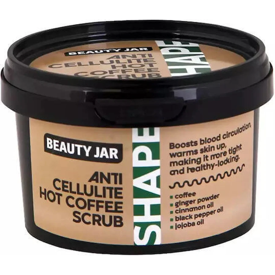 Beauty Jar Shape Антицелюлітний скраб від целюліту для сідниць Гаряча кава 250гр: ціни та характеристики