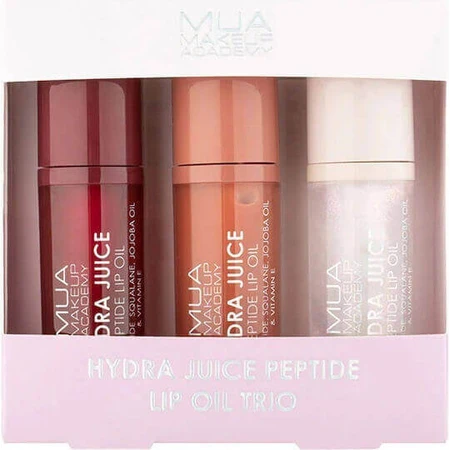 Набір пептидів для губ MUA Hydra Juice Peptide Set Олія для губ Вишневий поцілунок, Цукровий кокос, Сердечний гун 21 мл: ціни та характеристики