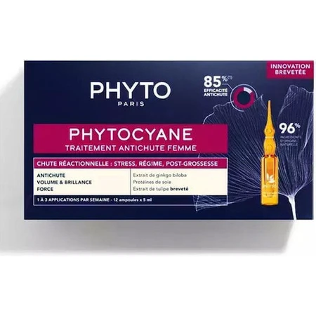 Phyto Phytocyane Phytocyane Traitement Ампула для волосся проти випадіння волосся для жінок 12x5мл: ціни та характеристики