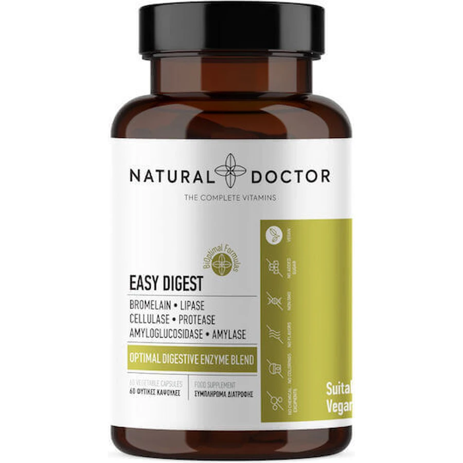 Natural Doctor Easy Digest без глютену 60 рослинних капсул: ціни та характеристики