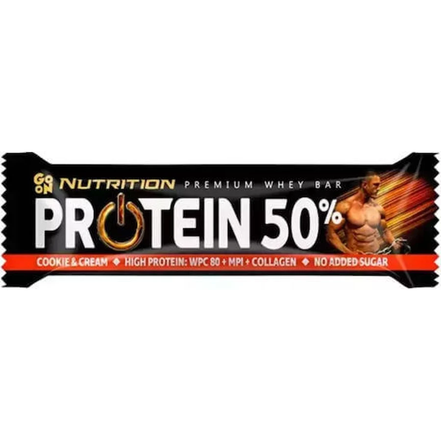 Go On Nutrition Premium Whey Сывороточный батон с 50% протеином и вкусом печенья и сливок 40 гр.: цены и характеристики