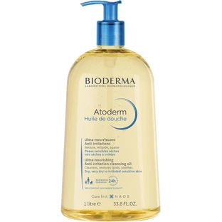 Bioderma Atoderm Ультрапоживна олія для очищення тіла для сухої та дуже сухої шкіри, підходить для атопічної шкіри 1000мл