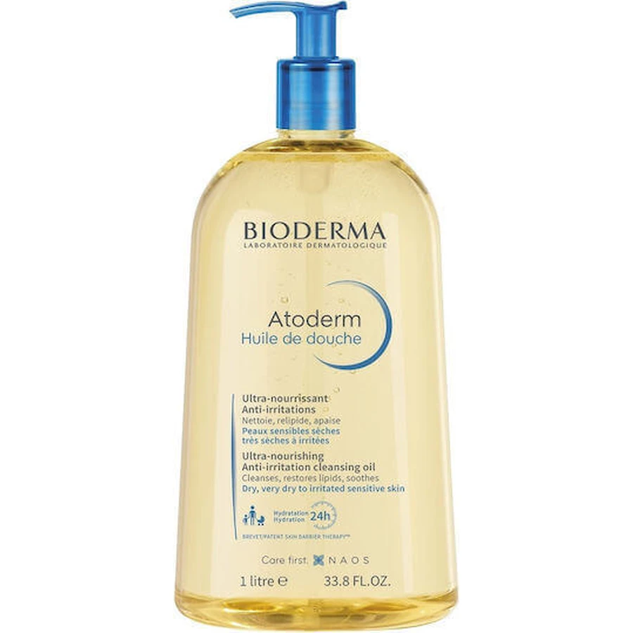 Bioderma Atoderm Ультрапоживна олія для очищення тіла для сухої та дуже сухої шкіри, підходить для атопічної шкіри 1000мл: ціни та характеристики