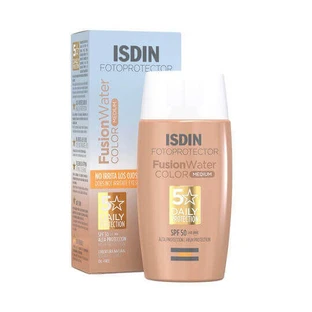 Isdin Photoprotector Fusion Water Сонцезахисний крем для обличчя SPF50 з пігментом середнього відтінку 50 мл