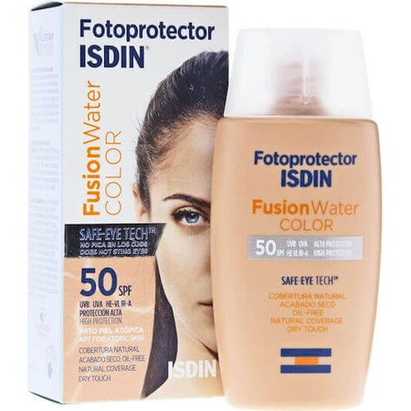 Isdin Photoprotector Fusion Water Сонцезахисний крем для обличчя SPF50 з пігментом середнього відтінку 50 мл: ціни та характеристики