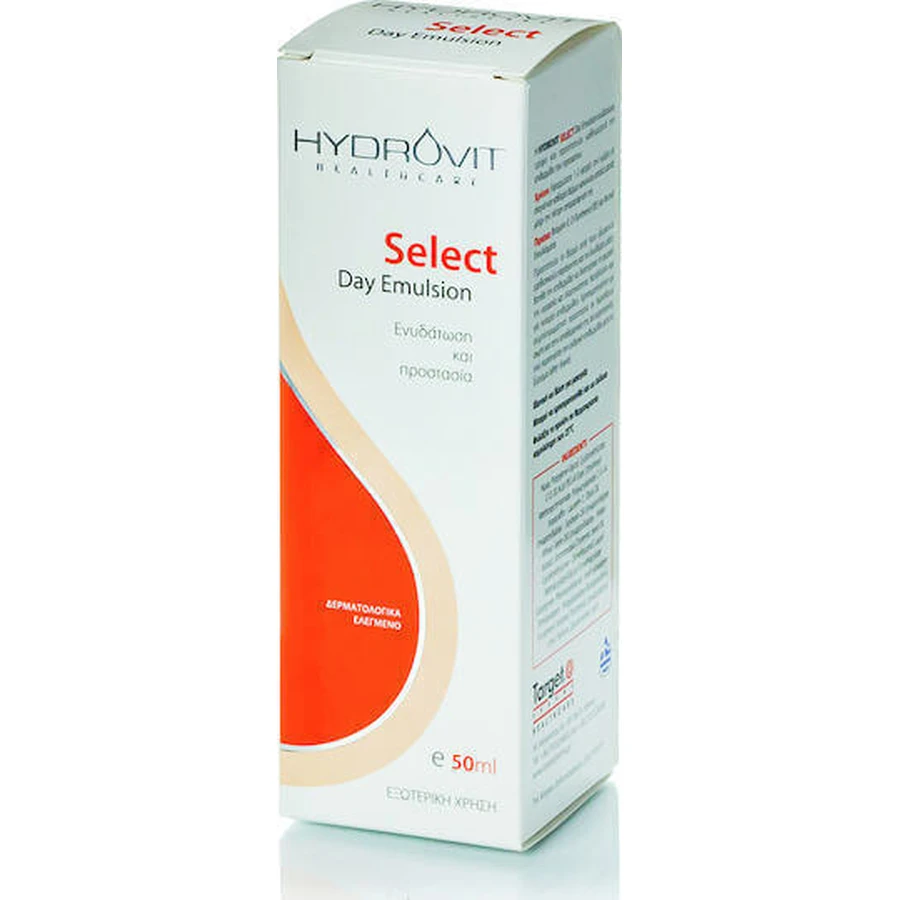 Target Pharma Hydrovit Select Hydrovit Select Увлажняющая дневная эмульсия для лица 24 часа против пятен и покраснений с пантенолом 50 мл: цены и характеристики