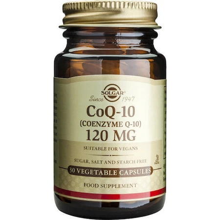 Solgar COQ-10 (Коэнзим Q-10) без глютена 120 мг 30 растительных капсул: цены и характеристики