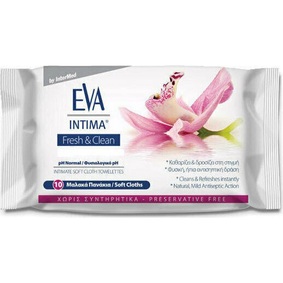 InterMed Eva Intima Fresh & Clean Eva Intima Fresh & Clean Pocket Size Pocket Size Towelettes Wipes 10pcs: цены и характеристики