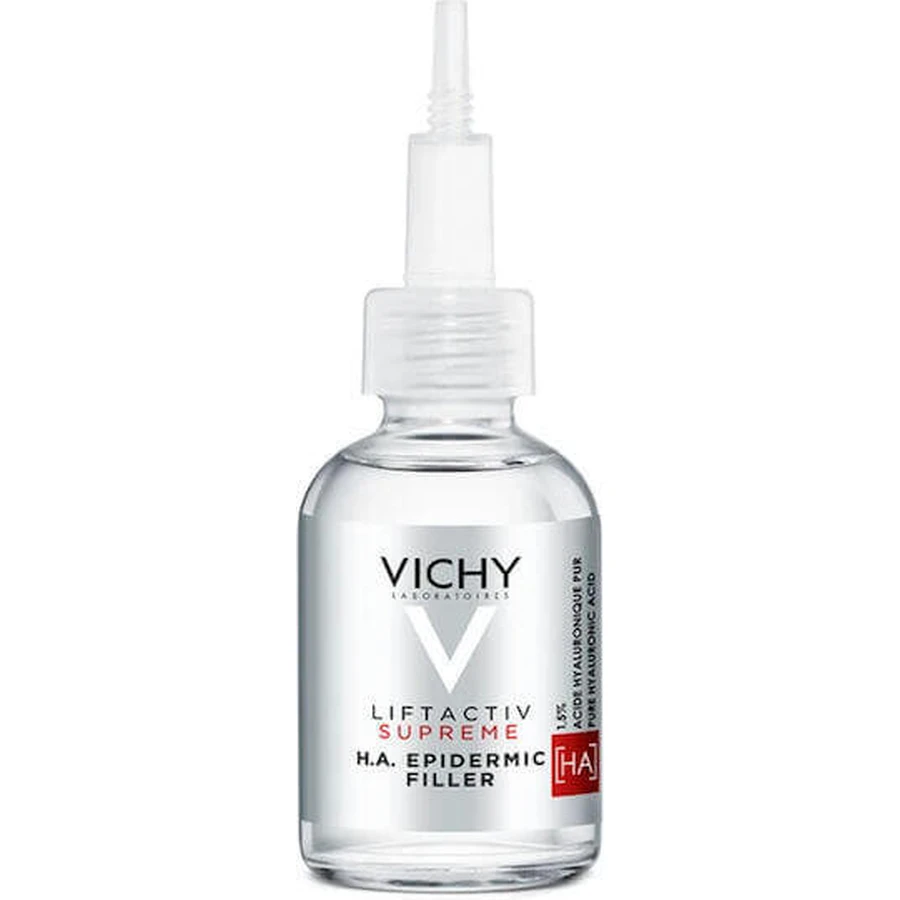 Vichy Liftactiv Supreme H.A Epidermic Filler Увлажняющая и антивозрастная сыворотка для лица с витамином С и гиалуроновой кислотой для лифтинга 30 мл: цены и характеристики