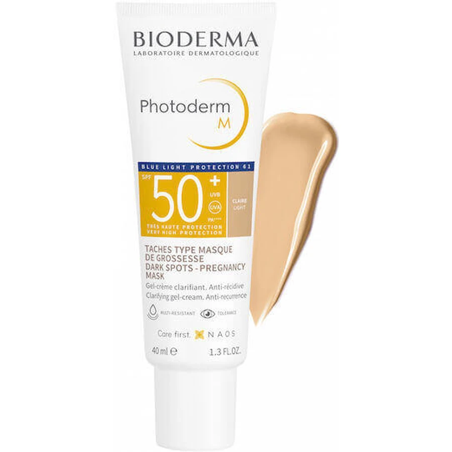 Крем для обличчя від сонця зі стійкістю до мінеральної води Photoderm M SPF50 зі світлим пігментом Claire 40 мл: ціни та характеристики
