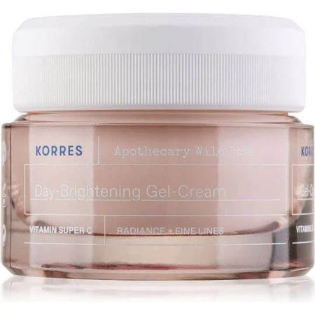 Korres Apothecary Wild Rose Крем-гель для обличчя зволожуючий та омолоджуючий 24-годинний з гіалуроновою кислотою та вітаміном С 40мл: ціни та характеристики