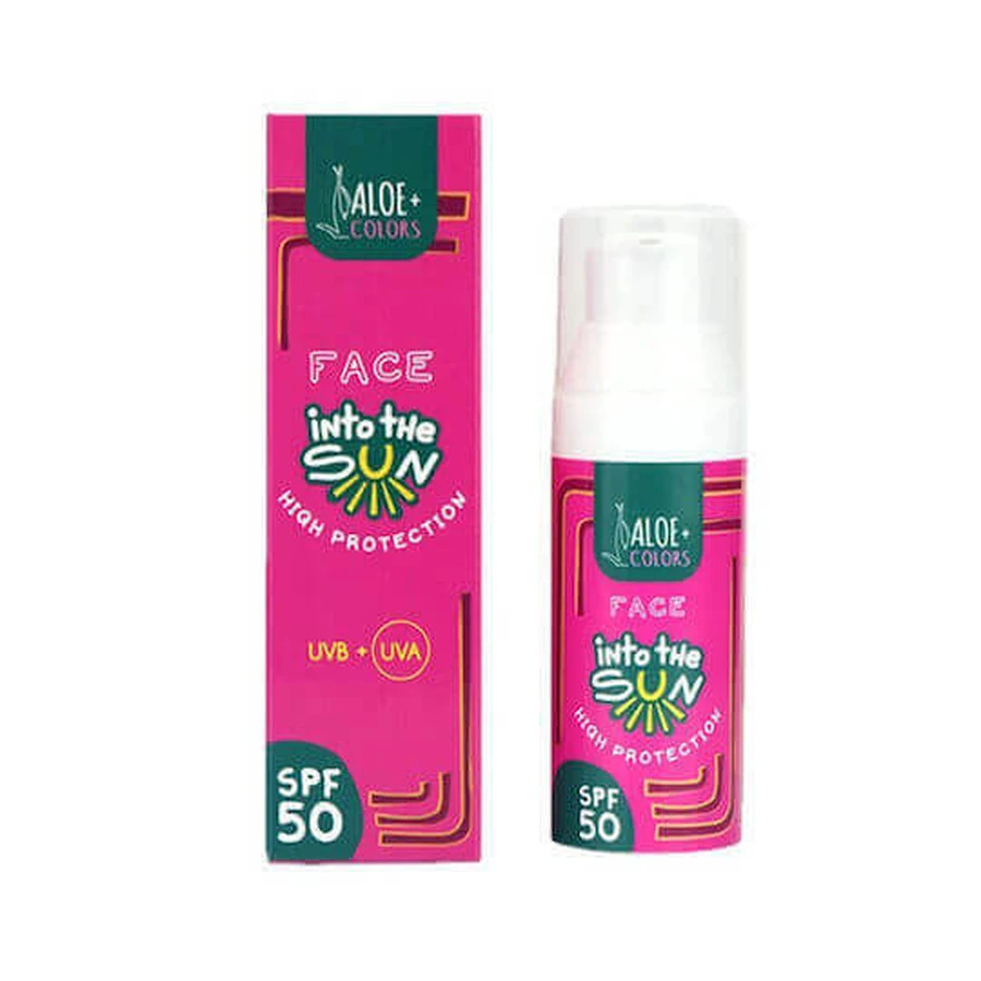 Сонцезахисний крем для обличчя Aloe Colors Into The Sun сонцезахисний крем для обличчя SPF50 50мл: ціни та характеристики