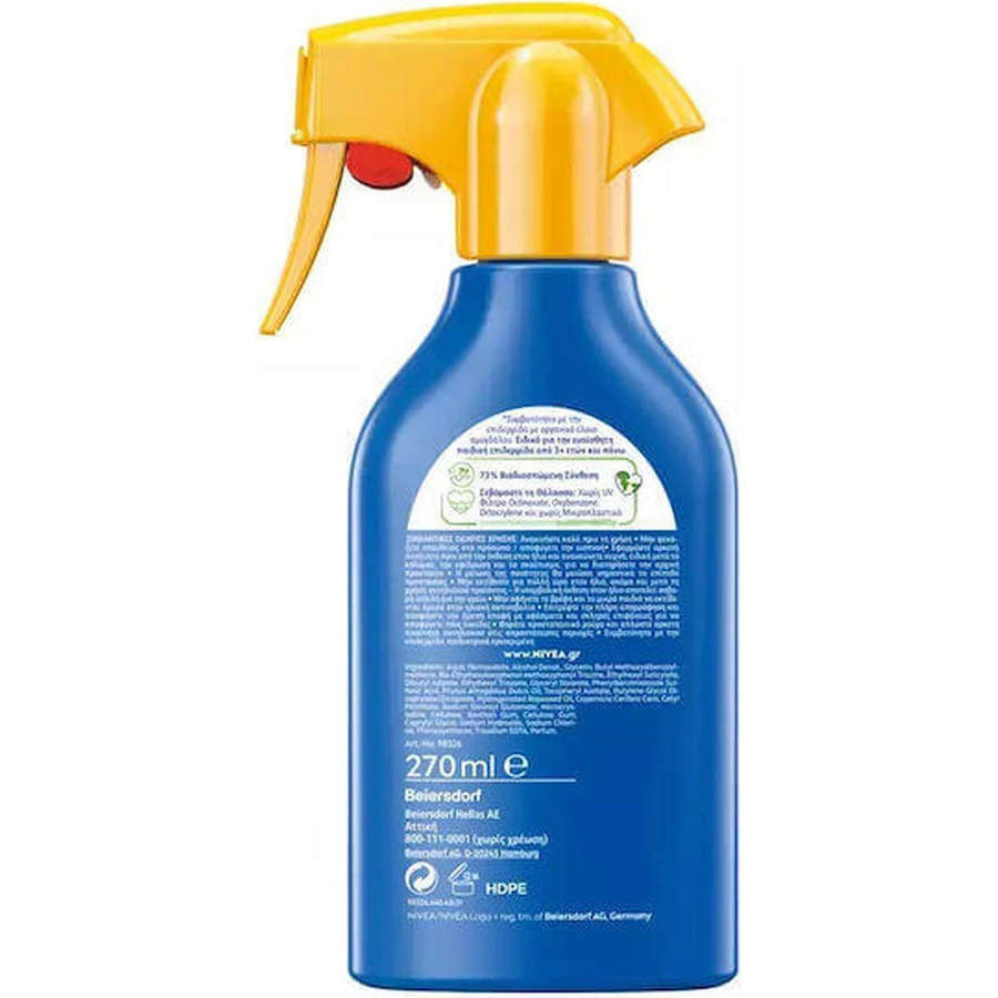 Nivea Sun Kids Protect & Care Водостійкий дитячий сонцезахисний крем-спрей SPF50 270 мл: ціни та характеристики