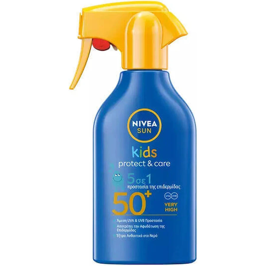 Nivea Sun Kids Protect & Care Водостійкий дитячий сонцезахисний крем-спрей SPF50 270 мл: ціни та характеристики