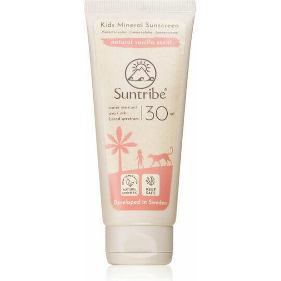 Suntribe Водостійкий дитячий сонцезахисний крем-емульсія SPF30 100мл Ваніль: ціни та характеристики