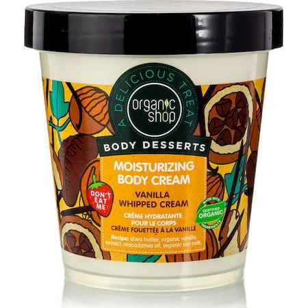 Organic Shop Vanilla Cream Увлажняющий крем для тела с ароматом ванили 450 мл: цены и характеристики