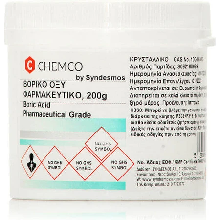 Борная кислота Chemco 200гр: цены и характеристики