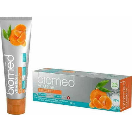 Splat Biomed Цитрусовая свежесть Зубная паста без фтора для чувствительных зубов и кариеса 100 гр.: цены и характеристики