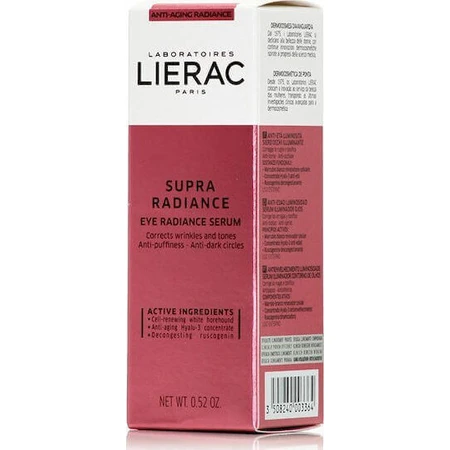 Lierac Supra Radiance Увлажняющая и антивозрастная сыворотка для век, кругов и мешков 15 мл: цены и характеристики