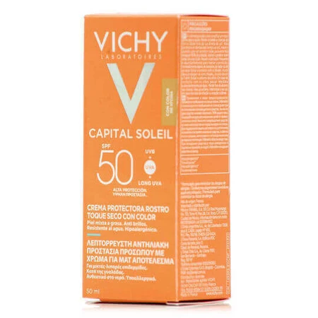 Vichy BB матуючий водостійкий сонцезахисний крем для обличчя SPF50 з пігментом для сухого дотику 50 мл: ціни та характеристики