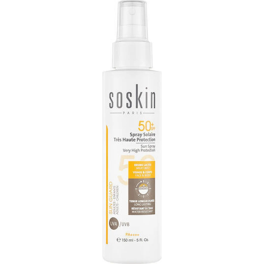 Soskin Sun Guard Milky Водостійкий сонцезахисний крем-міст для обличчя та тіла (SPF)50 150 мл: ціни та характеристики