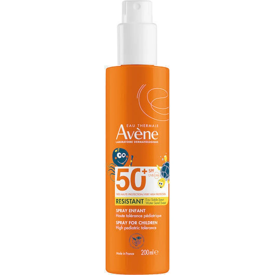 Водостійкий дитячий сонцезахисний крем-спрей Eau Thermale Avene SPF50 200 мл: ціни та характеристики