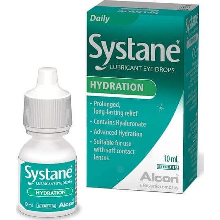 Systane Hydration Hyaluronic Acid Eye Drops for Dry Eyes 10ml: цены и характеристики
