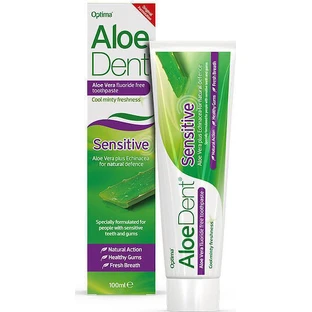 Optima Naturals AloeDent Sensitive Зубная паста без фтора для чувствительных зубов, гингивита и зубного налета 100 мл