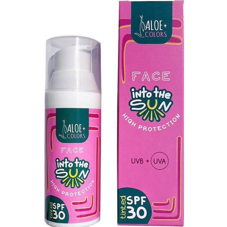 Сонцезахисний крем для обличчя Aloe Colors Into The Sun сонцезахисний крем SPF30 з пігментом 50мл: ціни та характеристики