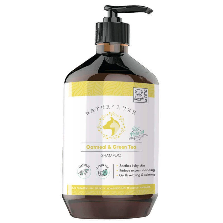M-Pets Natur'Luxe Oatmeal&Green Tea Shampoo Шампунь з вівсянкою та зеленим чаєм для чутливої шкіри собак, 500 мл: ціни та характеристики