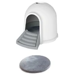 M-Pets Igloo 2in1 Cat Litter Box & Cat house Бокс Голку 2 в 1, будиночок та котячий туалет з вугільним фільтром, 45,7x59,7x43,2 см (Сірий): ціни та характеристики