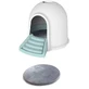 M-Pets Igloo 2in1 Cat Litter Box & Cat house Бокс Иглу 2 в 1, домик и кошачий туалет с угольным фильтром, 45,7x59,7x43,2 см (Голубой)