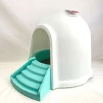 M-Pets Igloo 2in1 Cat Litter Box & Cat house Бокс Іглу 2 в 1, будиночок та котячий туалет з вугільним фільтром, 45,7x59,7x43,2 см (Блакитний): ціни та характеристики