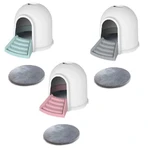 M-Pets Igloo 2in1 Cat Litter Box & Cat house Бокс Іглу 2 в 1, будиночок та котячий туалет з вугільним фільтром, 45,7x59,7x43,2 см (Блакитний): ціни та характеристики