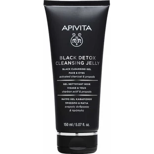 Apivita Black Детокс-гель для обличчя та очей для шкіри, схильної до акне, 50 мл