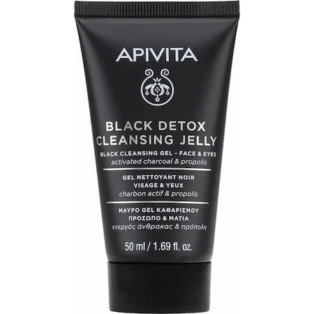 Apivita Black Детокс-гель для обличчя та очей для шкіри, схильної до акне, 50 мл: ціни та характеристики