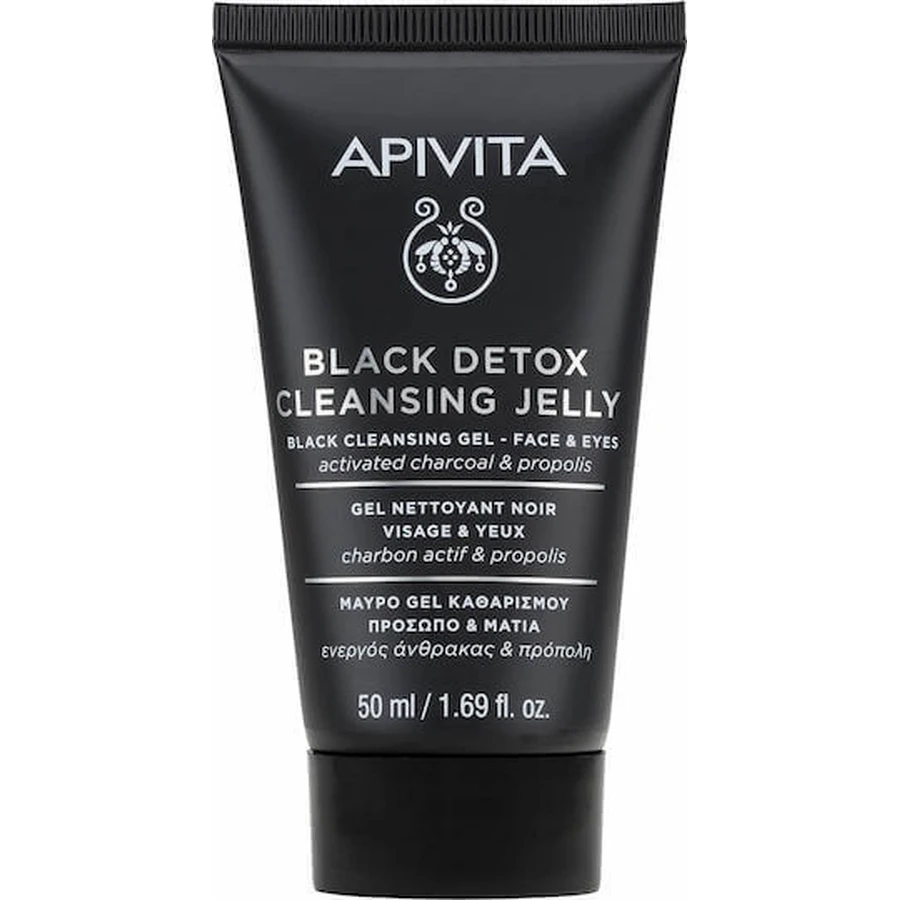 Apivita Black Детокс-гель для обличчя та очей для шкіри, схильної до акне, 50 мл: ціни та характеристики